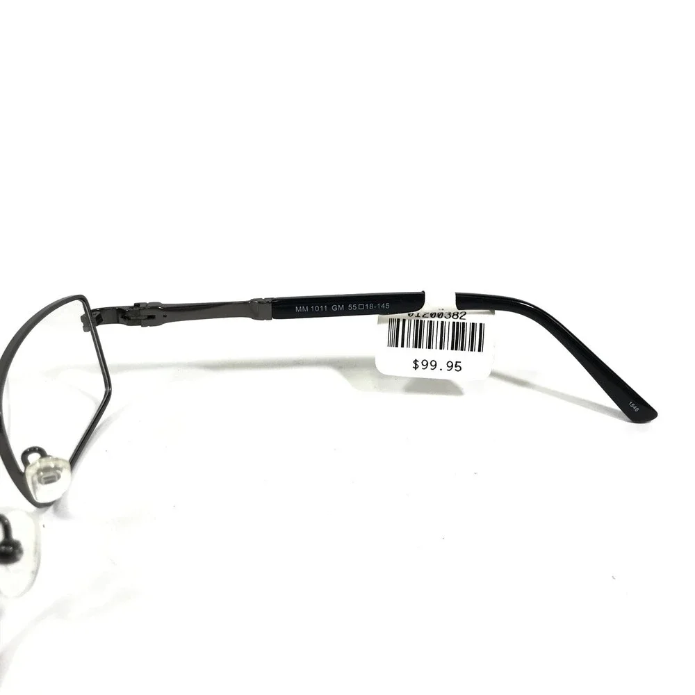 Legacy MM 1011 Eyeglasses Frames Black Gray Rectangular Full Rim 55-18-145